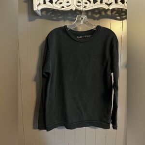 Indy and Pippa Navy crewneck sweatshirt with smiley face